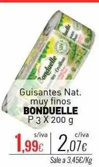 Cuevas Cash Guisantes nat. muy finos bonduelle oferta