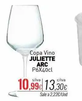 Cuevas Cash Copa vino juliette arc oferta