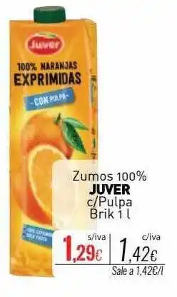 Cuevas Cash Zumos 100% juver c-pulpa brik oferta