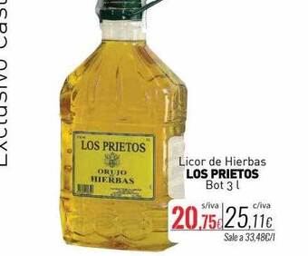 Cuevas Cash Licor de hierbas los prietos bot oferta
