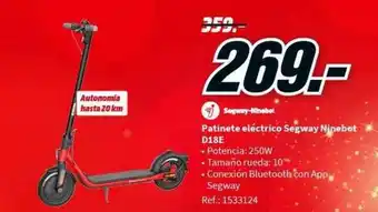 MediaMarkt Patinete eléctrico segway ninebot d18e oferta