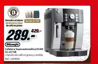 MediaMarkt Delonghi cafetera superautomática ecam 21.117 sb oferta