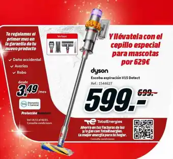 MediaMarkt Dyson escoba aspiración v detect oferta