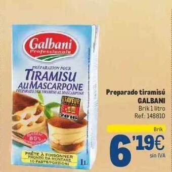 Makro Preparado tiramisú galbani oferta