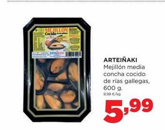 Alimerka Arteiñaki mejillón media concha cocido de rías gallegas oferta