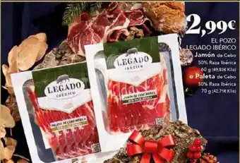 Gadis El pozo legado ibérico jamón o paleta oferta