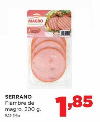 Alimerka Serrano fiambre de magro oferta