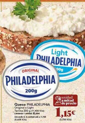 Gadis Queso philadelphia oferta