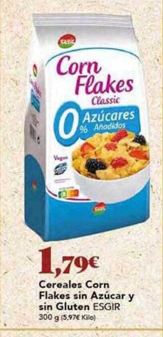 Gadis Cereales corn flakes sin azúcar y sin gluten esgir oferta