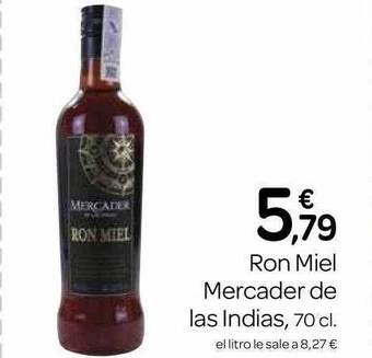Supermercados El Jamón Ron miel mercader de las indias oferta