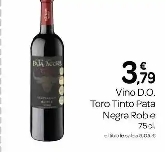 Supermercados El Jamón Vino d.o. toro tinto pata negra roble oferta