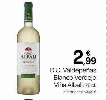 Supermercados El Jamón D.o. valdepeñas blanco verdejo viña albali oferta