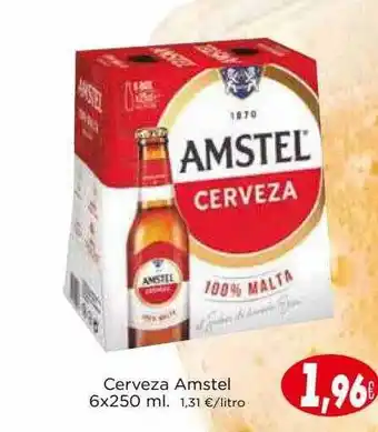 Supermercados Piedra Cerveza amstel 6x250ml oferta