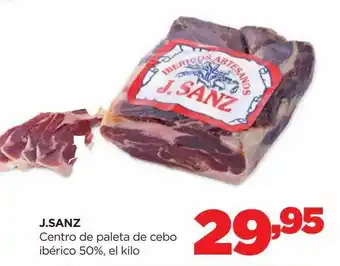 Alimerka J.sanz centro de paleta de cebo ibérico 50% el kilo oferta