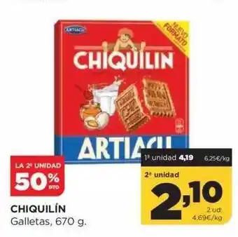 Alimerka La 2a unidad 50% dto chiquilín galletas oferta