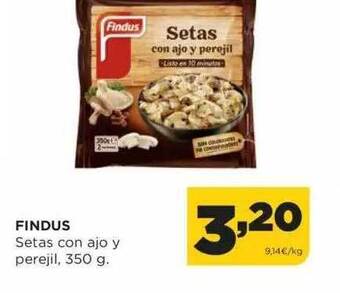 Alimerka Findus setas con ajo y perejil oferta