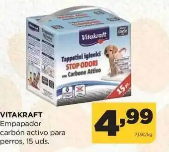Alimerka Vitakraft empapador carbón activo para perros, 15 oferta