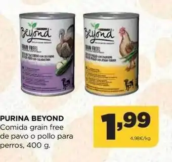 Alimerka Purina beyond comida grain free de pavo o pollo para perros oferta