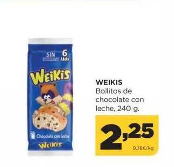 Alimerka Weikis bollitos de chocolate con leche oferta
