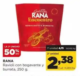 Alimerka La 2a unidad 50% dto rana ravioli con bogavante y burrata oferta