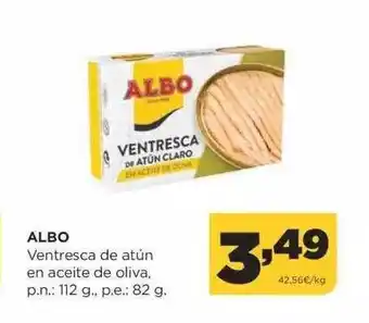 Alimerka Albo ventresca de atún en aceite de oliva oferta