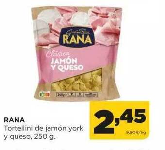 Alimerka Rana tortellini de jamón york y queso oferta