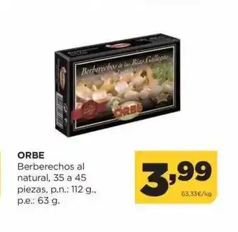 Alimerka Orbe berberechos al natural piezas oferta