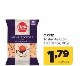 Alimerka Ortiz tostaditas con arándanos oferta