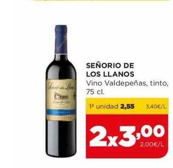 Alimerka Señorio de los llanos vino valdepeñas tinto oferta