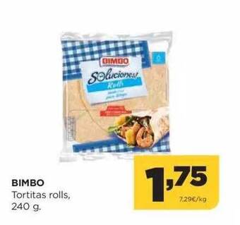Alimerka Bimbo tortitas rolls. oferta