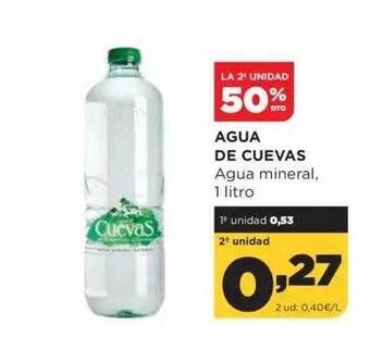 Alimerka La 2a unidad 50% dto agua de cuevas agua mineral oferta