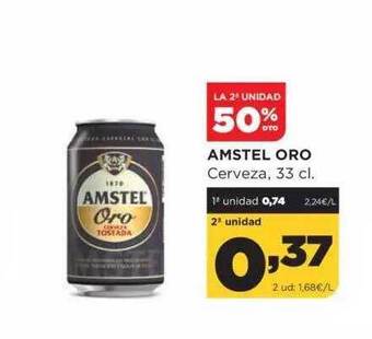 Alimerka La 2a unidad 50% dto amstel oro cerveza oferta