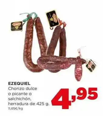 Ezequiel chorizo dulce o picante o salchichón, herradura