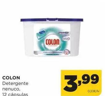 Alimerka Colon detergente nenuco 12 cápsulas oferta