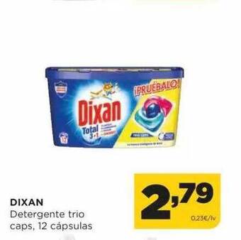 Alimerka Dixan detergente trio caps, 12 cápsulas oferta