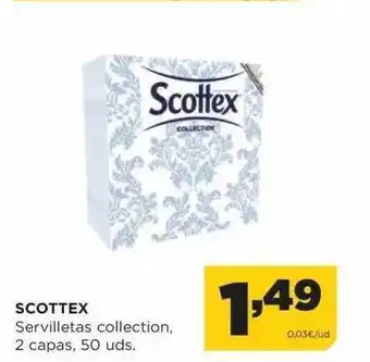 Alimerka Scottex servilletas collection, 2 capas 50 uds oferta