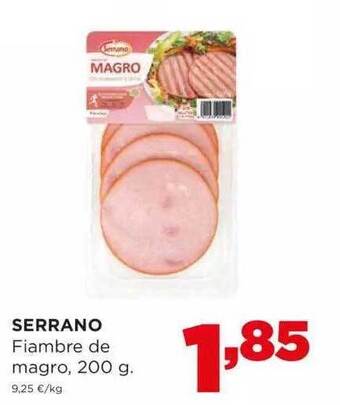 Alimerka Serrano fiambre de magro oferta
