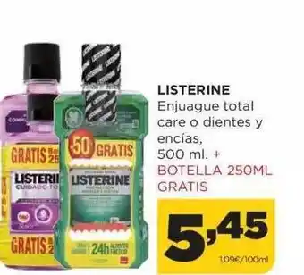 Alimerka Listerine anjuague total care o dientes y encías + botella gratis oferta