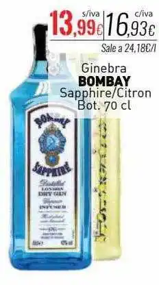 Cuevas Cash Ginebra bombay sapphire citron oferta