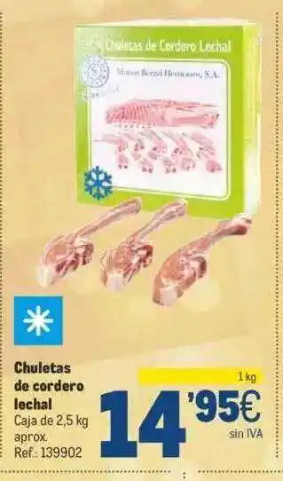 Makro Chuletas de cordero lechal oferta