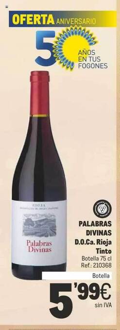 Makro Palabras divinas d.o.ca. rioja tinto oferta