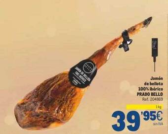 Makro Jamón de bellota 100% ibérico prado bello oferta