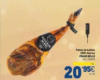 Makro Paleta de bellota 100% ibérica prado bello oferta