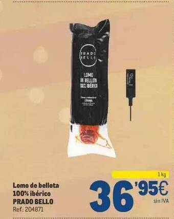 Makro Lomo de bellota 100% ibérico prado bello oferta