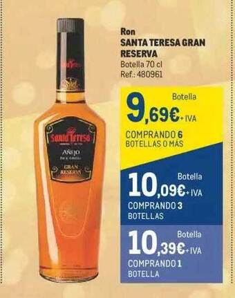 Makro Ron santa teresa gran reserva oferta