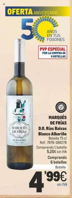 Makro Marqués de frías d.o. rías baixas blanco albariño oferta