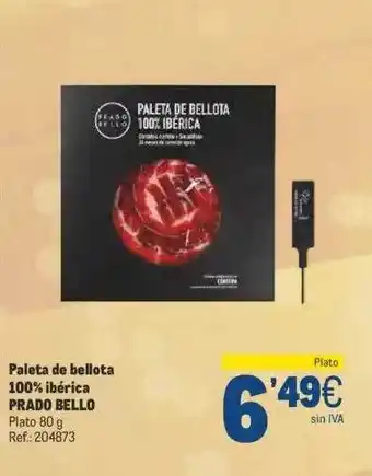 Makro Paleta de bellota 100% ibérica prado bello oferta
