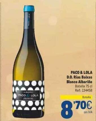 Makro Paco & lola d.o. rías baixas blanco albariño oferta