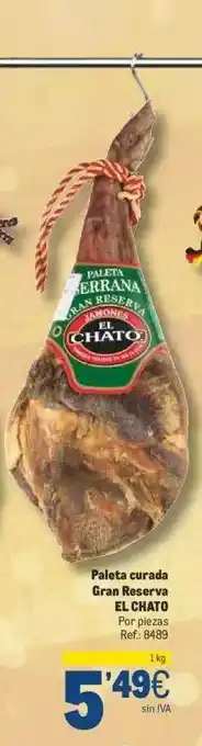 Makro Paleta curada gran reserva el chato oferta