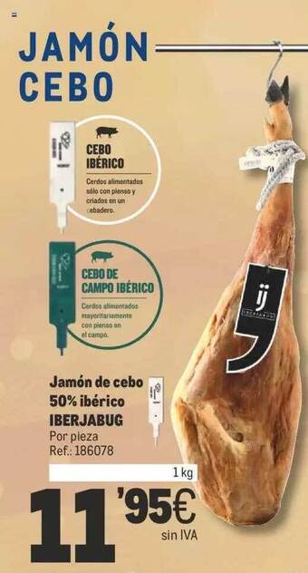 Makro Jamón de cebo 50% ibérico iberjabug oferta